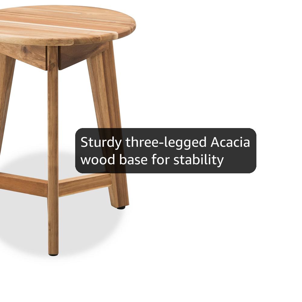 Amazon.com: VICTORY RELAX Round Side Table – Acacia Wood End Table